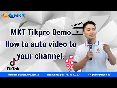 MKT Tikpro Demo and How to auto video to your channel| Million Tools AI