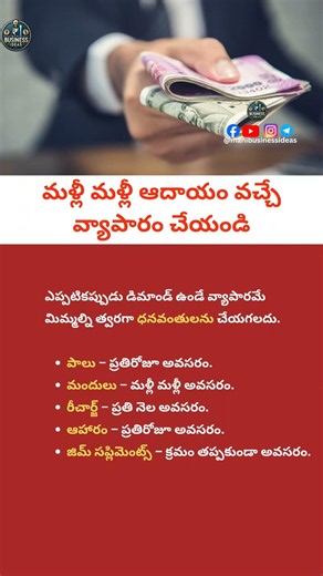 Top Recurring Income Business Ideas | High Demand Businesses in Telugu