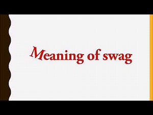 Meaning of swag