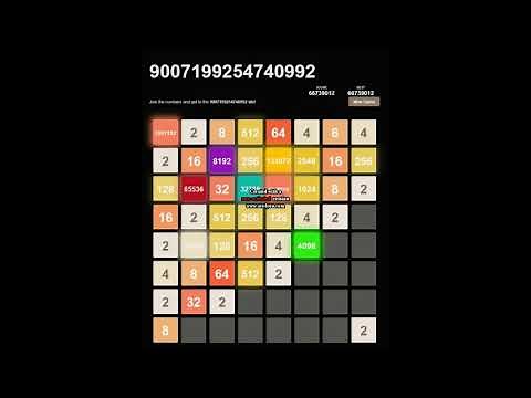 9007199254740992 - 2048 8x8 - Dark mode