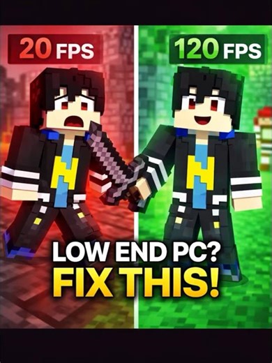 PvP Mein Lag 😤 Fix Minecraft FPS On Low End PC!