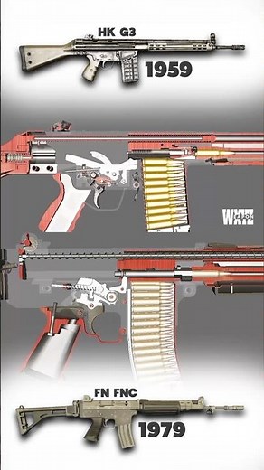 ACTION RIFLES: DELAYED ROLLER vs GAS PISTON - HK G3 vs FN FNC
