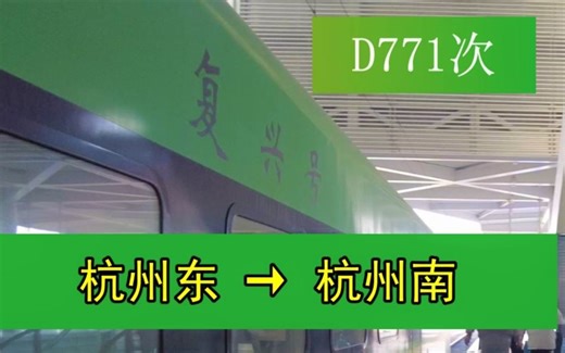 【POV】D771次列车 杭州东→杭州南 原速侧方展望