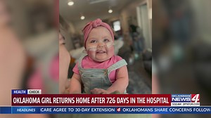 Oklahoma girl returns home after 726 days in the hospital
