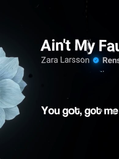 Ain't my fault #aintmyfault #zaralarsson #lyrics #foryou #musicvibes
