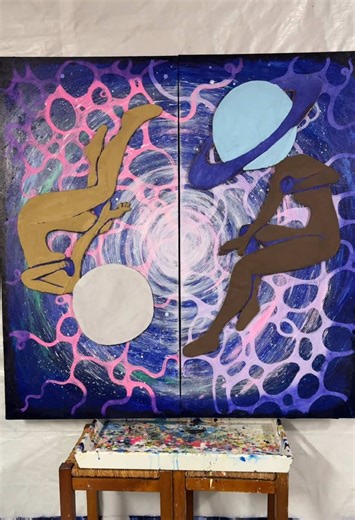 Interactive Painting: Mercury & Uranus Progress Update
