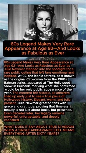 At 92, Julie Newmar Makes a Rare Public Appearance—and Still Looks Timeless #JulieNewmar #Hollywood