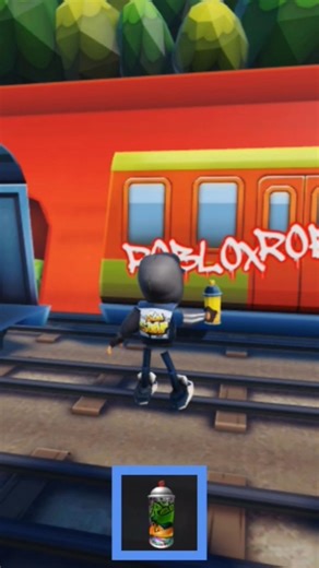 Spraying across the train 🔥🎨 #shorts#subwaysurfers #gaming #roblox #viral#trending#edit