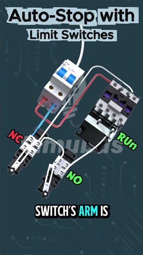 How a Self-Locking Circuit Works with Limit Switches #circuit #electrical #industrialelectrician