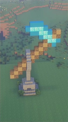 Minecraft hoe statue build