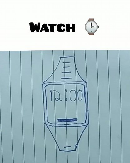 How to draw a Smartwatch ⌚🥀✨