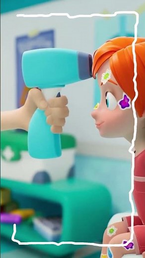 ADLEY HAS STiCKER POX! A Brave Doctor visit with Nurse Mom & a temperature read from Dr. Dad #shorts