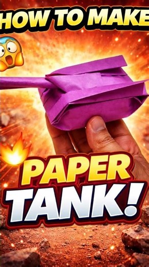 Paper Tank 🔥 Made From Paper 😱 how to make paper tank easy #origamipaper paper gun cartoon
