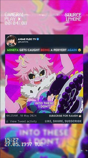 Mineta Gets Caught Being a Pervert Again 😂 #myheroacademia #mha #mhaedit #shorts