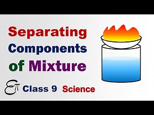 Separating the Components of a Mixture (Is Matter Around us Pure - 5) in HINDI Class 9 NCERT Science