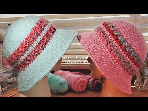 Crochet Lyza Spring Bucket Hat Part 2 - Round 15 to Finish