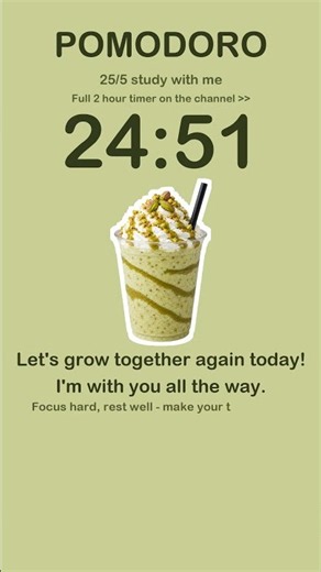 Pistachio Cream ⏰ 25/5 pomodoro study timer #shorts