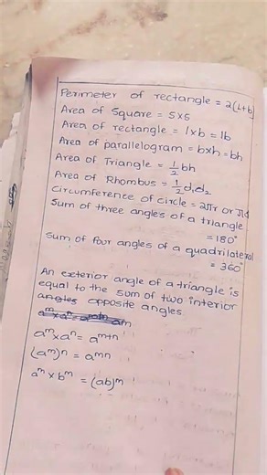 class7 maths formulas ##*❤❤by me 😉