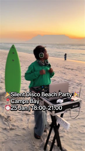 Join the Silent Disco Beach Party at Camps Bay!