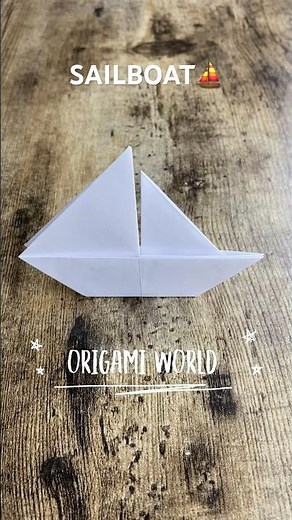 PAPER SAILBOAT ORIGAMI FOLDING PAPER CRAFT TUTORIAL ORIGAMI WORLD | DIY PAPER YACHT SAILBOAT