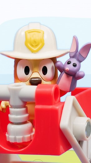 Hang on Bob, Bluey and Bingo to the rescue! 🪜 Watch our ad for the Bluey Firetruck Play Set! 🚒 #Bluey | Bluey
