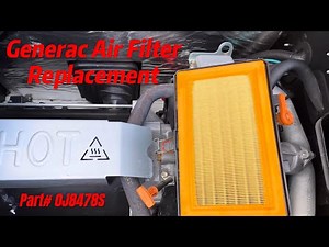 How to Replace & Check the Air Filter on Your Generac Generator (0J8478S)