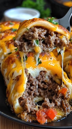 Cheesy Beef Stuffed Crescent Rolls Bake This is one of those “everyone’s suddenly in the kitchen” recipes. You know the moment—something warm is baking. Ingredients: 1 pound ground beef 1 tablespoon olive oil 1 small onion, finely diced Authentic Recipe in the Coʍmеոτ 💬 | Stir of Comfort