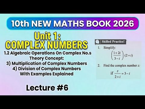 Class 10 New Maths | Multiplication and Division of Complex Numbers| Unit 1 Complex Numbers | 2026