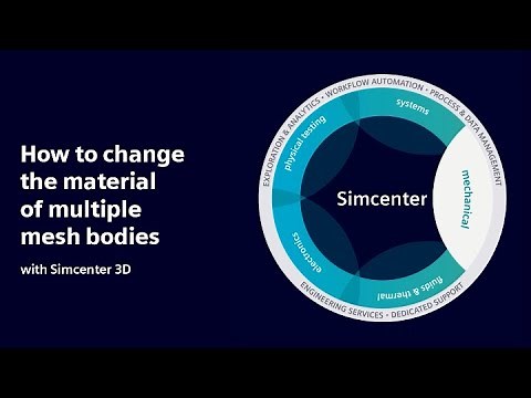 HOW TO | How to change the material of multiple mesh bodies with Simcenter 3D | Tutorial