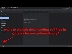 How to stop google chrome from automatically downloading the pdf files