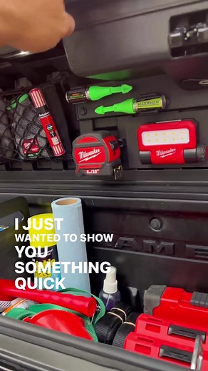 Getting things organized… it never ends. Using @StealthMounts Bench Belts and some 3D printed mounts. Thoughts? #getorganized #stealthmounts #rambox #truck #milwaukeetool #milwaukeetooladdict