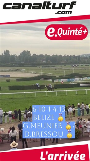 🏁Arrivée Quinté+ Grand Steeple-Chase de Deauville, Mercredi à Clairefontaine🥇BELIZE (6) - G. MEUNIER