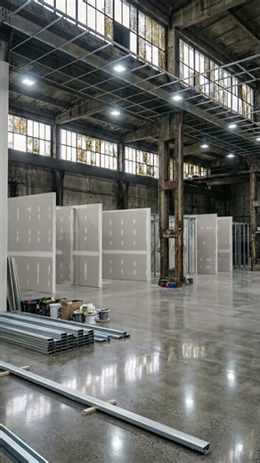 garbage filled factory → modern office (asmr)