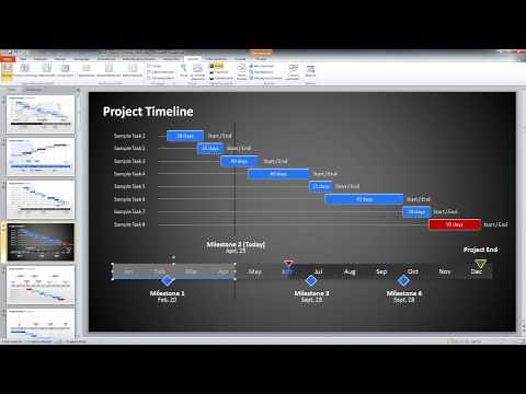 PowerPoint Projekt Zeitstrahl - Timeline