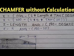 Chamfer programming without calculation in cnc machine