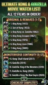 The ULTIMATE Kong & Godzilla Watch Order! 🦍🦖 #movierecommendations #movies #mustwatch
