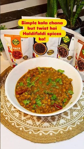 Kala Chana Recipe | Healthy Black Chana Masala with Haldifaldi Spices | Easy Protein Rich Curry#yts