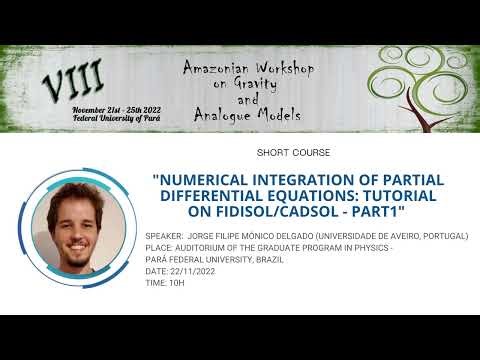 Numerical Integration: Tutorial on FIDISOL/CADSOL (Part 1) - Dr. Jorge F M Delgado - VIII AWGAM