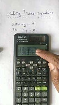 solve linear equations in 10 second calculator trick