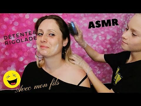 ASMR Français mon fils fait de l'ASMR (rigolade et détente assurées)