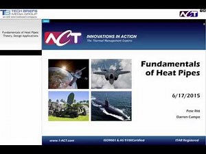 WEBINAR: Fundamentals of Heat Pipes - Theory, Design & Applications