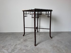 Antique Aesthetic Movement Faux Bamboo Side Table With Painted Top - Etsy