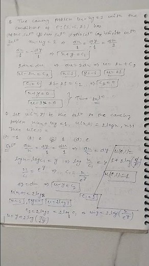 PDE Cauchy Problem Trick in 30 Sec 🔥 | CSIR NET IIT JAM GATE Maths PYQ #Shorts