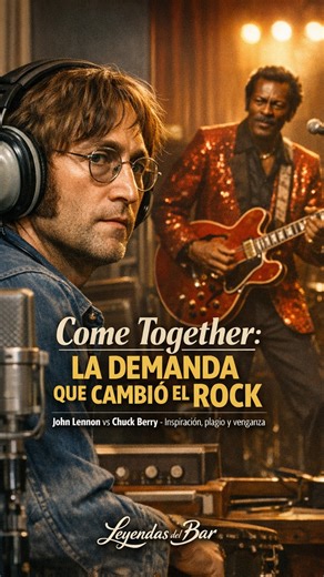 Leyendas del Bar on Instagram: "“Come Together”: el día que John Lennon aprendió que hasta los genios pagan regalías. Lo que empezó como una línea robada a Chuck Berry terminó en uno de los acuerdos más extraños de la historia del rock: un Beatle grabando por obligación legal. Phil Spector con una pistola, Yoko gritando en televisión y abogados tomando apuntes entre riffs… Una historia de inspiración, plagio y venganza con sonido estéreo. 💿 Lennon no perdió el juicio, lo evitó con un tra