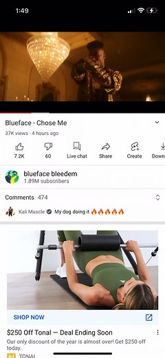 Blueface (@bluefacebleedem)’s video of blue face