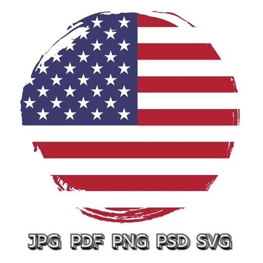 American Flag Circle SVG (digital Download) - Etsy