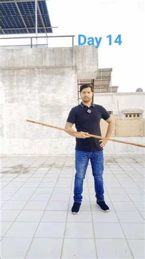 Bo Staff Day 14/30|🔥 Bo Staff Banethi + Behind the Back 360 Spin Combo Tutorial| lathi for beginners