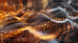 A snapshot of a sound wave colliding with a barrier made of acoustic metamaterial showing the wave being split and dispersed into multiple pathways by the materials unique