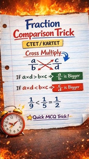 Fraction Tricks in 30 Seconds 🤯 | CTET TET #shorts