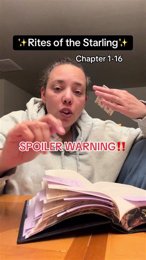 Rite of the Starling has me in a choke hold right now!!! Because am sitting at my kitchen table at 10oclock PM taking very detailed notes….YES! It is in fact that serious!! If you are reading let me know what you think but nothing past chapter 17!!! #shieldofsparrows #ritesofthestarling #devneyperry #romantasybooks #bookreaction